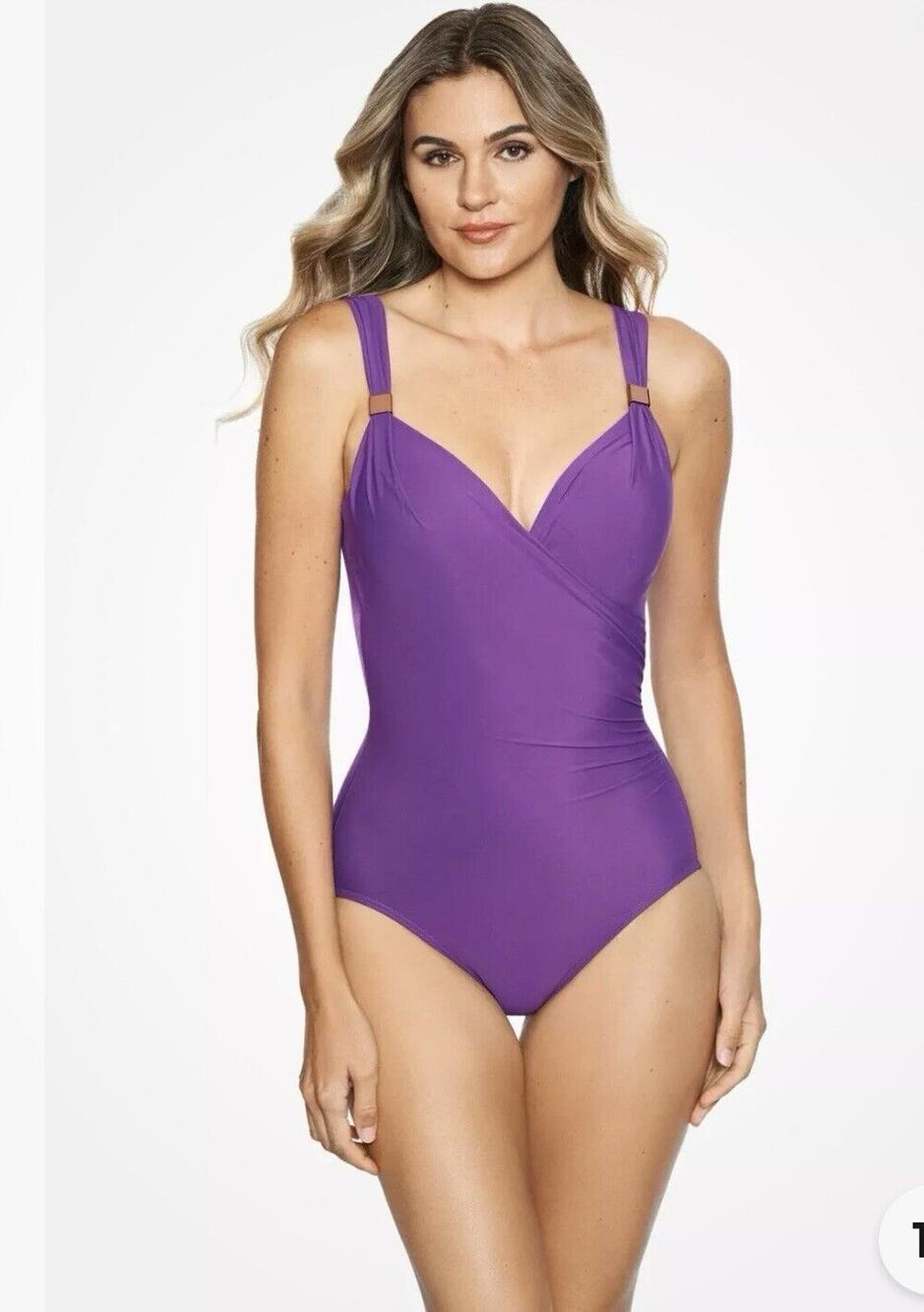 Miraclesuit Razzle Dazzle Siren Orchid One-Piece Swimsuit L46824 Size US 16
